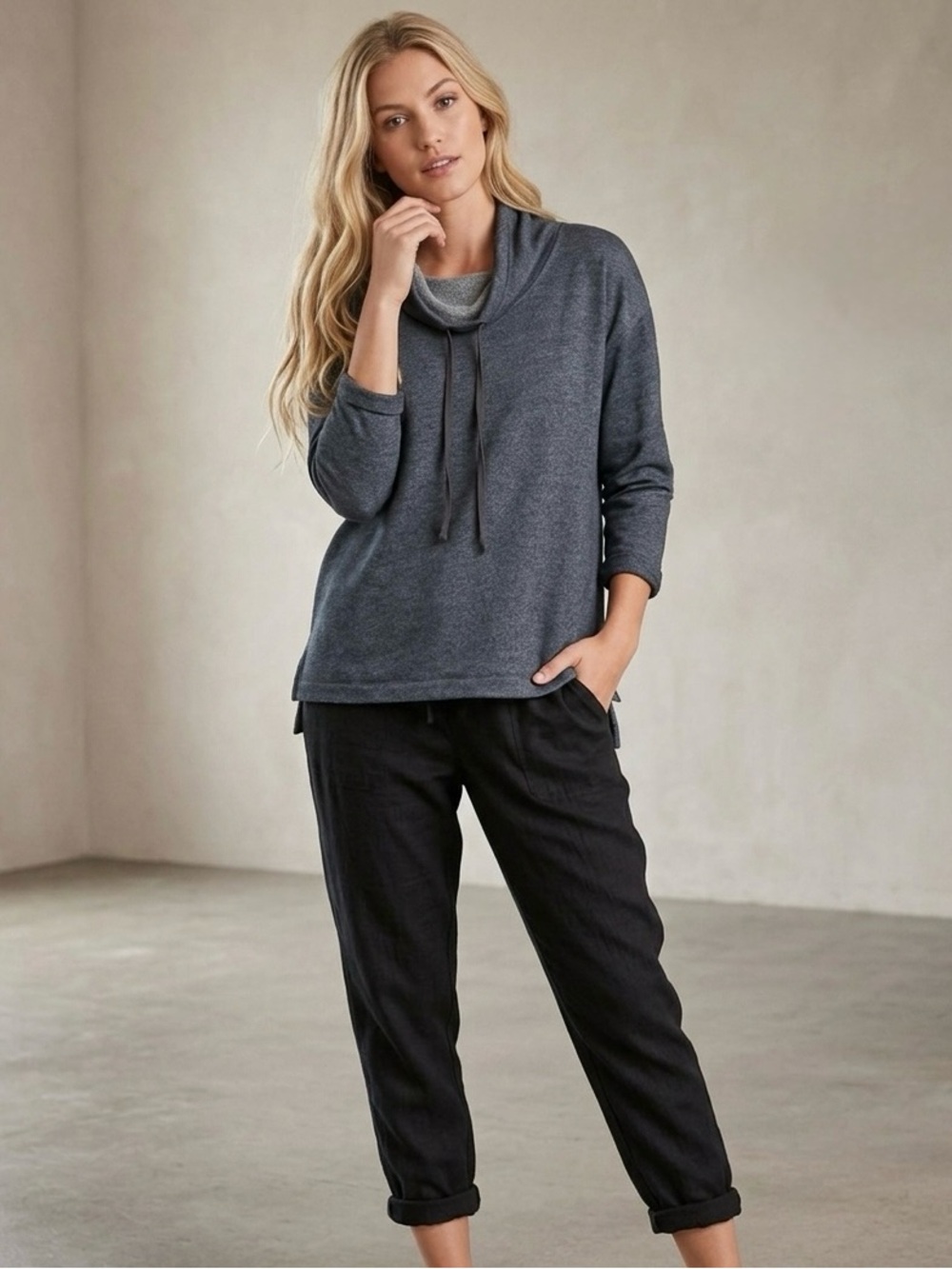 Soft Joie Gray Lightweight Sweatshirt